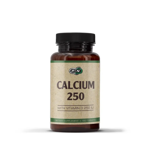 PURE NUTRITION - CALCIUM 250 WITH VITAMIN D, 100 Tablets